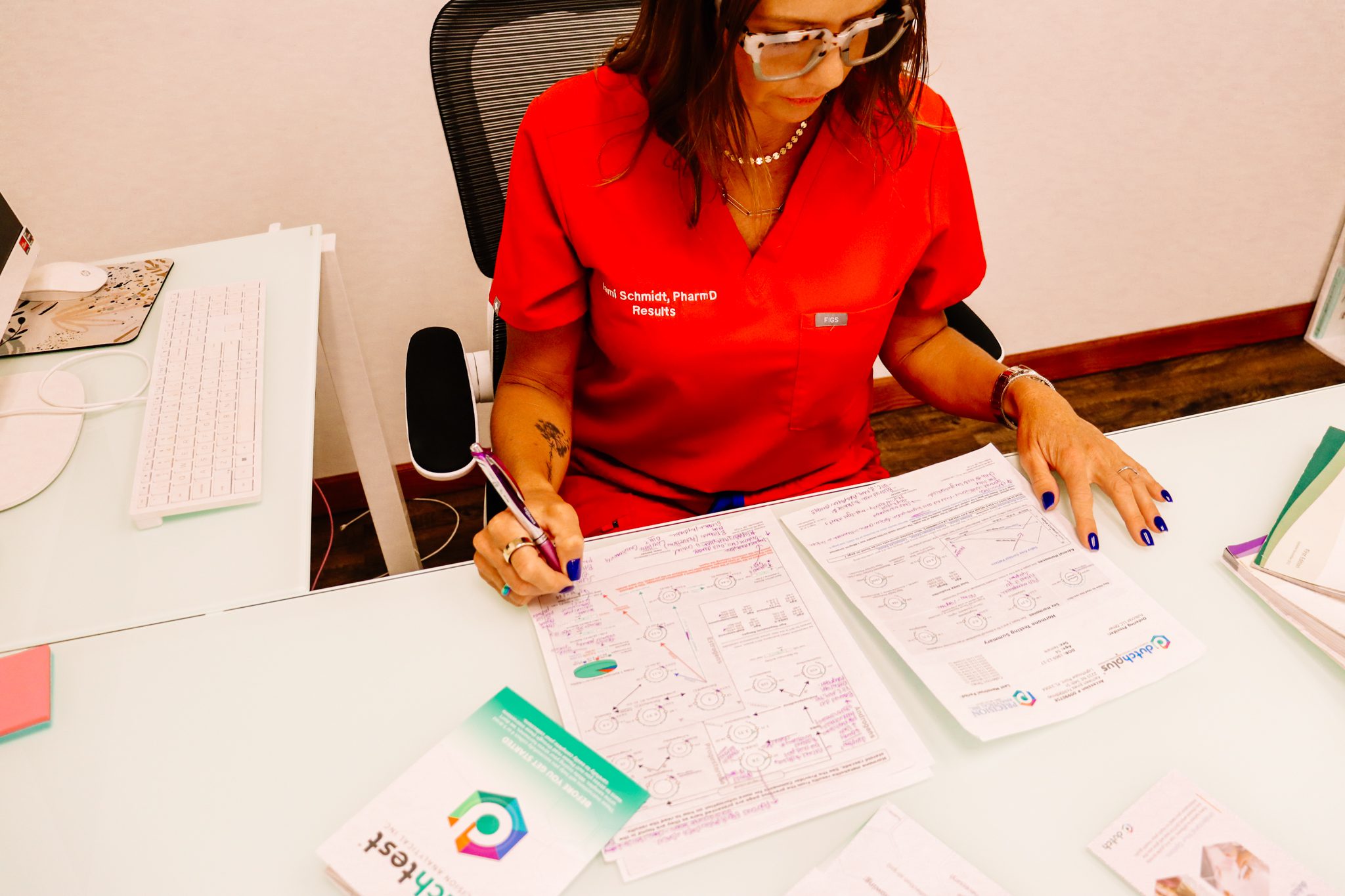 jami schmidt, pharmd at results norfolk, reviewing dutch test results